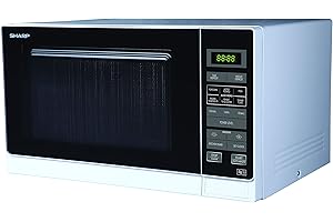 Sharp R372WM Solo Touch Control Microwave, 25 Litre capacity, 900W, White