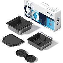 EVandCAR Tesla Model 3/Y/2021+S - Protezione per lo schienale del sedile dell'auto, in pelle, resistenti all'usura, con tasca organizer, set da 2