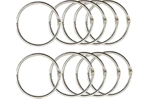 SCLF 5CM Large Binder Rings 12 Pack 2 Inch 50mm Diameter Book Loose Leaf Binder Rings Key Keychain Rings