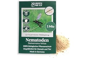 SF Nematoden gegen Trauermücken – 1 Mio. für ca. 10 Pflanzen (2 m²) – Effektive Trauermückenbekämpfung in Blumenerde – Biologische Schädlingsbekämpfung frisch aus der Gärtnerei – Green Me Up