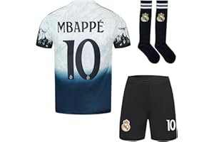 BlackAzat Madrid Mbappe #10 Drachen Limitierte Sonderedition Football Fußball Kinder Trikot Shorts Socken Set Jugendgrößen