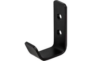 GedoTec® Crochet portemanteau, crochet mural au design moderne en métal, modèle Amenti, acier noir mat, crochet mural à visser, garniture de meuble