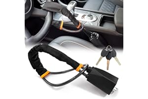 REZOLITE Steering Wheel Lock, Car Steering Wheel Locks Steering Lock Car Lock Anti Theft Device Wheel Lock for Car Trucks SUV Van with 3 Keys