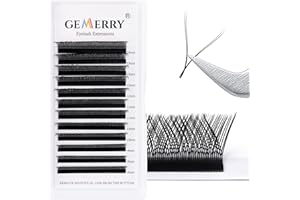 Ciglia YY, Extension Ciglia YY 0,07 Curl D 10mm Premade 2D 4D Fans Extension Ciglia Individuale Volume Russo di GEMERRY (YY-0.07-d curl-10mm)