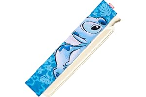 Disney Borsa Acqua Calda - Borsa Dell'Acqua Calda Stitch Gadget 2L Grande/Lunga in Gomma Naturale Cover Pile - Boule Acqua Calda Grande per Dolori Febbre Cervicale Ciclo (Blu Stitch Lunga)