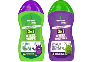 FitZen Escenti Head Lice Shampoo and Conditioner Bundle, Lice Repellent 3 in 1 Defence Shampoo 300ml