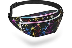 MOCOCITO Riñoneras Mujeres de Moda Impermeables con Correa Ajustable del 120cm, Riñoneras de Cintura Deportivas Grande de Marcha, Bici, Fiesta, Concierto Paseo de Perro