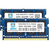 Motoeagle DDR3L-1600 SODIMM 16GB Kit (2x8GB) PC3L-12800S 8GB 2Rx8 PC3 12800S DDR3 1600MHz RAM 1.35V/1.5V CL11 204-Pin Non-ECC