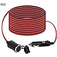 Thlevel 4M kfz Verlängerungskabel Zigarettenanzünder Buchse Stecker Ladegerät Adapter Auto Wasserdicht 16AWG Kabel mit Sicher