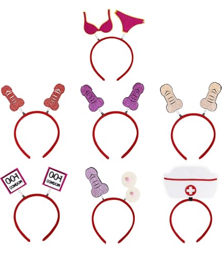 Lot De 3 Serre-têtes Pénis Pour Enterrement De Vie De Jeune Fille - Avec Boa En Plumes Et Mini Pénis Vacillants Serre-tête Pénis Fête