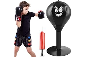 Behogan Punchingball Tisch: Büro Punchingball, Mini boxsack mit Saugnapf und Luftpumpe, Funpunch Rage Bag, Punching Ball Set, Tisch Boxsack, Mini-Boxball, Desktop-Boxsack für Chef, Kollegen, Freunde