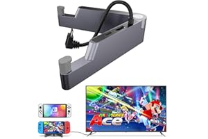 Switch Docking Station for Nintendo Switch/Switch OLED [Aleación de Aluminio], Electight Portátil Plegable en V Switch TV Docking Station, con Puerto 4K/1080P HDMI USB 3.0 y Type-C