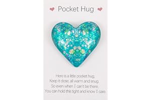GENERIC Pocket Hug Heart, Pocket Hugs Heart for Friends, Thinking of You Gifts, Keepsake University Gifts for Her, Positive Good Luck Gift for Birthday Wedding Christmas Mothers Day Valentines