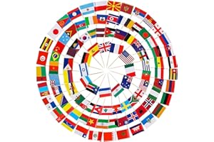 HJDJBD 100 bandiere mondiali di diversi paesi, bandiere internazionali, stuzzicadenti, bandierine da cocktail con stampa su entrambi i lati, bandiera nazionale, per decorazioni per feste