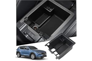 Ruiya Kompatibel mit Mazda CX-5 KF 2017-2024 2025 Mittelkonsole Aufbewahrungsbox, CX-5 Armlehne Organizer Tray Mittelarmlehne Handschuhfach Mittelkonsole Organizer Ablagefach CX-5 Zubehör