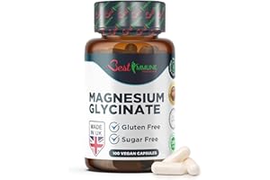 BEST IMMUNE INTERNATIONAL Best Immune, Magnesium Glycinate 500mg - High Strength Magnesium for Absorption and Bioavailability Balanced Formula for Energy Wellness 100 Vegan Capsules