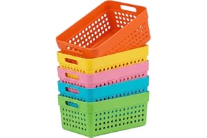 MIJOMA Förvaringskorgar 5-pack – Stapelbara ordningsboxar i plast – Färgglada korgar 15,5x11,5x7,5 cm – Multifunktionsbox för