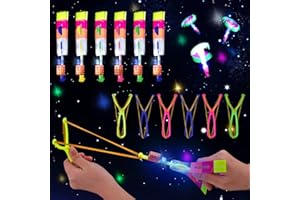 Niaetuto 12 PCS Elicottero Flying Toy,Giocattoli Luminosi LED Bambini,Colore Rocket Copter,Elicottero Volante per Bambini,Luminosa Flying Giocattoli Regali di Festa per Bambini