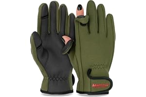 ARAPAIMA FISHING EQUIPMENT® Gants de pêche en néoprène 'Spin' | Fishing Gloves | Gants d'hiver Thermiques avec Bouts des Doigts Pliables