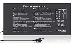 KETOTEK Manta Termica Semillas Plantas 220V Alfombra Termica Manta Calefactora para Semilleros Germinación Invernadero Impermeable 230V 21W