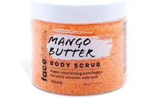 Face Facts Body Scrub | Mango Butter | Exfoliates + Smooths, Orange, 400 g (Pack of 1), Pack of 1