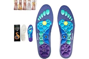 TEDULL Insoles,Acupressure InsolesMagnetic Acupressure Insoles for Women Men,Foot Acupressure Insoles,Orthopedic Massage Insoles,Shoe Insoles,for Foot (Blue, S (35-39))