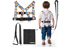 HOOMTREE Safety Harness Leash for Special Needs Child Aged 3-12 Years Fully Ajustable, Sturdy Walking Harness for Older Children with Grab Handle, Keeping Active ADHD/ASD Autism Kids Safe in Public