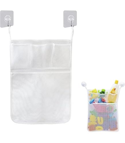 Litinliv Bath Rete Giocattolo, Rete per Giochi da Bagno per Bambini Giocattolo per Vasca, Portaoggetti da Appendere Organizzatore per Vasca da Bagno e Doccia - Giochi e Prodotti per l'Età Evolutiva