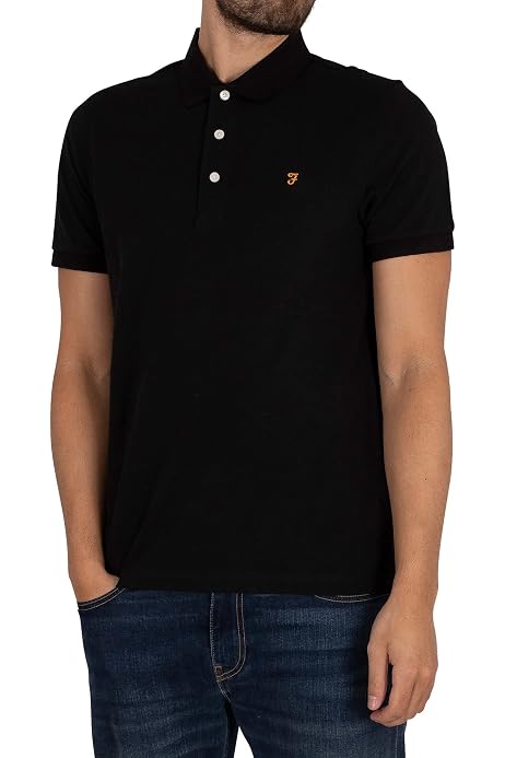 farah black polo