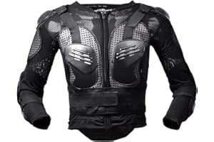 SJAPEX Equipement Moto Cross Professionnel,pare Pierre Moto Cross Homme Gilet de Protection,Moto Cross Scooter VTT Enduro Homme ou Femme Black,S