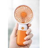 Standlı 3 MOD Şarjlı El Fanı 3 Kademe Seyahat Masa&uuml;st&uuml; Vantilat&ouml;r Taşınabilir Mini Fan F139 (Turuncu)