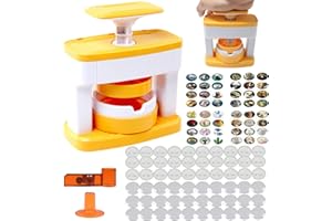 CHSG Avec 48 Plastique Et Rond Cutter Badge Maker, Bouton Pression Machine Diy Badge Maker Kit, Coupeur De Cercle, Cadeau De Fête, Bouton Machine, Autocollant Mignon Pour Faire Votre Propre Badge