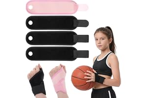Quilax 4 stycken handledsbandage för barn, elastiskt justerbart fitnesshandledsband, för pojkar och flickor, för fitness, sport och dagliga aktiviteter