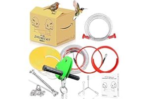 S SMAUTOP Tirolina para Niños,Kit de tirolina para niños con Freno de Resorte de Acero Inoxidable y tirolinas de Asiento para niños y Adultos （24 m）