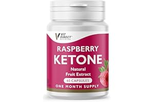 Vit Direct - Raspberry Ketone Capsules - Weight Loss Supplements - 60 Capsules - One Month Supply - Natural Fruit Extracts - Boost Metabolism - Increase Energy - Suppress Appetite