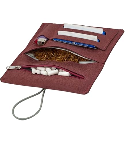 Portatabacco In Sughero Vegan 30-40g - Con Scomparto Per Cartine, Filtri E Accendino - Impermeabile E Sostenibile - Foto 4