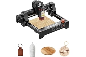 LONGER Incisore laser Ray5 Mini, velocità elevata fino a 12.000 mm/min, per incisioni su un'area di 130 x 140 mm, sicurezza garantita con allarme di emergenza (2,5 W), macchina per incisioni laser.