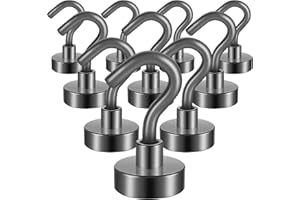 Neosmuk Magnethaken,10kg+Extra Stark Magnet Haken für Grill, Neodym Magnete,Magnet halter,Haken Magnetisch Werkstatteinrichtung(Rotguss,10 Stück)