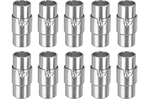 QUARKZMAN läderrep ändstängning, 10 stycken 6 mm hål magnetiska läderförslutningar, ändkåpor för läderrep, förslutningar för