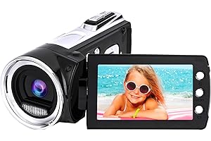 Heegomn Caméra vidéo numérique pour Youtube Vlogging, caméscope vidéo Mini DV 1080p pour Enfants/Enfants/débutants/Adolescents
