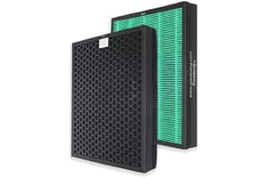 PUREBURG Lot de filtres de rechange compatibles avec purificateur d'air Coway Airmega 300 300S, filtre à charbon actif HEPA H13 MAX2 en 3 étapes