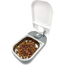Closer Pets C200 2 Maaltijd Automatische Huisdier Feeder voor Katten en Kleine Honden met Roestvrij staalkom Inserts en Ijspak