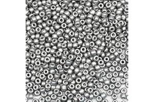 Bala&Fillic Matte Silver Color 3mm Seed Beads About 3600pcs/100Grams in Bag, 8/0 Glass Craft Beads for Making Bracelet Necklace Earring(Matte Silver)