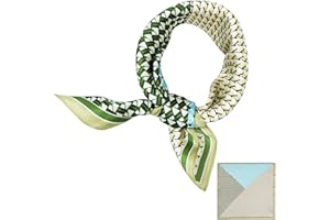 ZhaoCo 100% Natürliche Maulbeerseide Schal, 53x53cm Seidentuch Grafikdruck Klein Weich Quadratisch Seidenschal für Damen