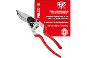FELCO 13 sekatör bypass för högerhänta stor hand, 55 mm blad, snitt upp till 30 mm, långt handtag för två händer, ergonomisk