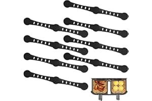 GEVECORI Magnete für Airfryer Backpapier, 8 Stück Silikon Airfryer Magnete für Backpapier, Magnete für Heißluftfritteuse Air Fryer Zubehör Single & Dual Basket Air Fryer Verhindert Verrutschen und Verbrennen