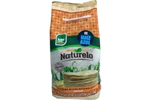 Nixtamalized Cornmeal from 100% Natural Purple Corn - Harina de Maiz Azul Nixtamalizado NATURELO 1Kg