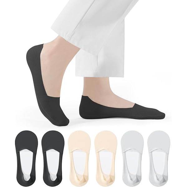 8 Paires Chaussettes Invisibles Femme - Silicone Antidérapant - Tailles 35-38 Et 39-42 - Coton Respirant