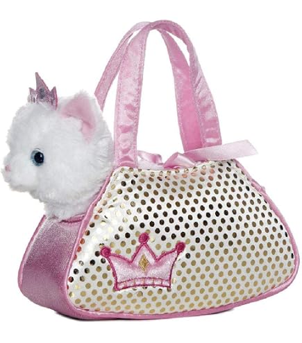 Aurora World Luxe Boutique Sadira Strauß – Kuscheliges Plüschtier Mit Tasche, Rosa/schwarz