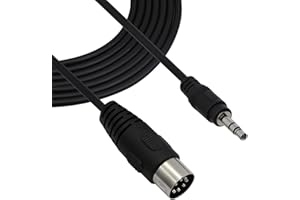 GINTOOYUN Cable DIN de 7 pines, Midi macho a macho de 3,5 mm, cable adaptador de audio para sistemas estéreo Bang & Olufsen B&O, Naim, Quad (10 pies)